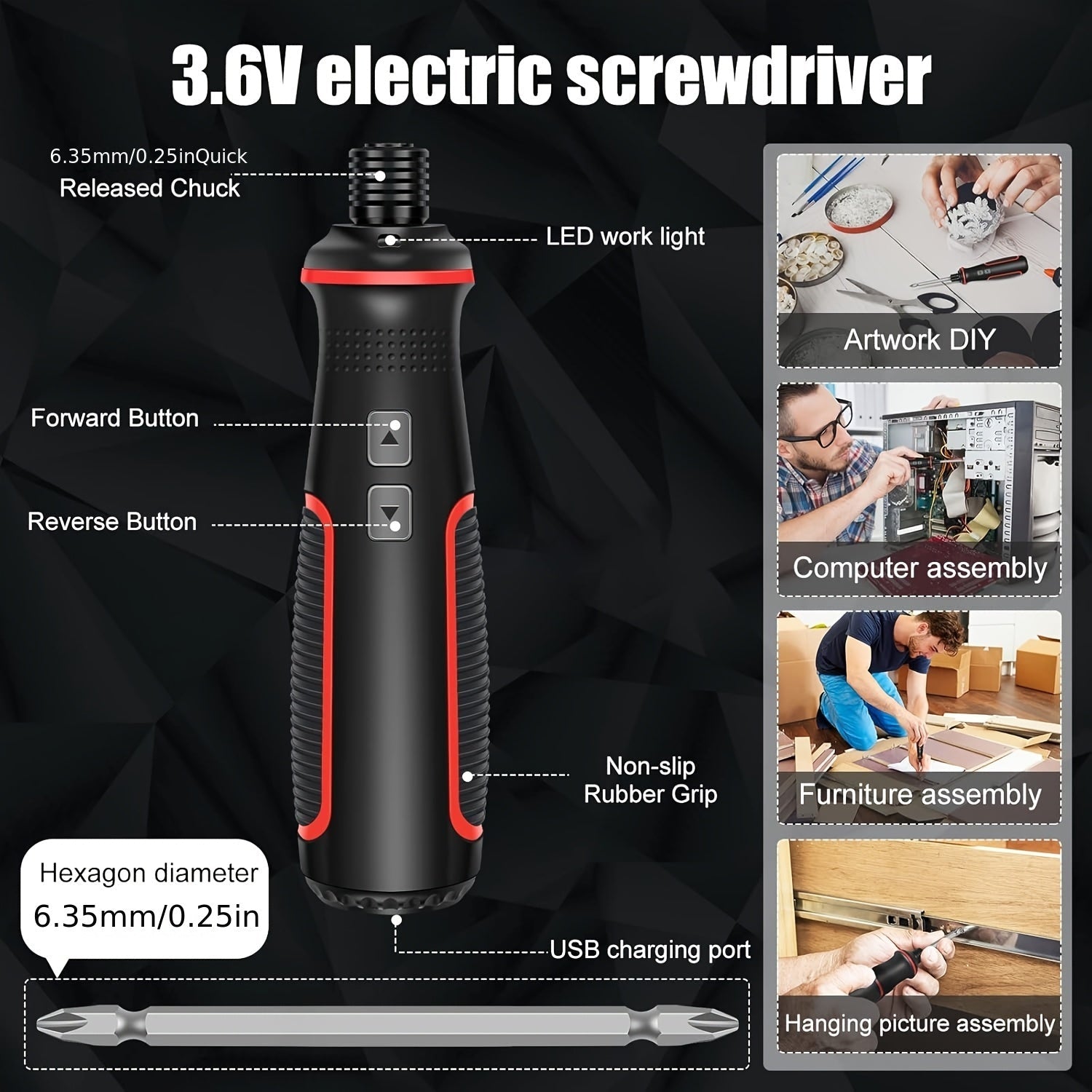 Trendbay Electric Screwdriver Set with LED Light (2000mAh)