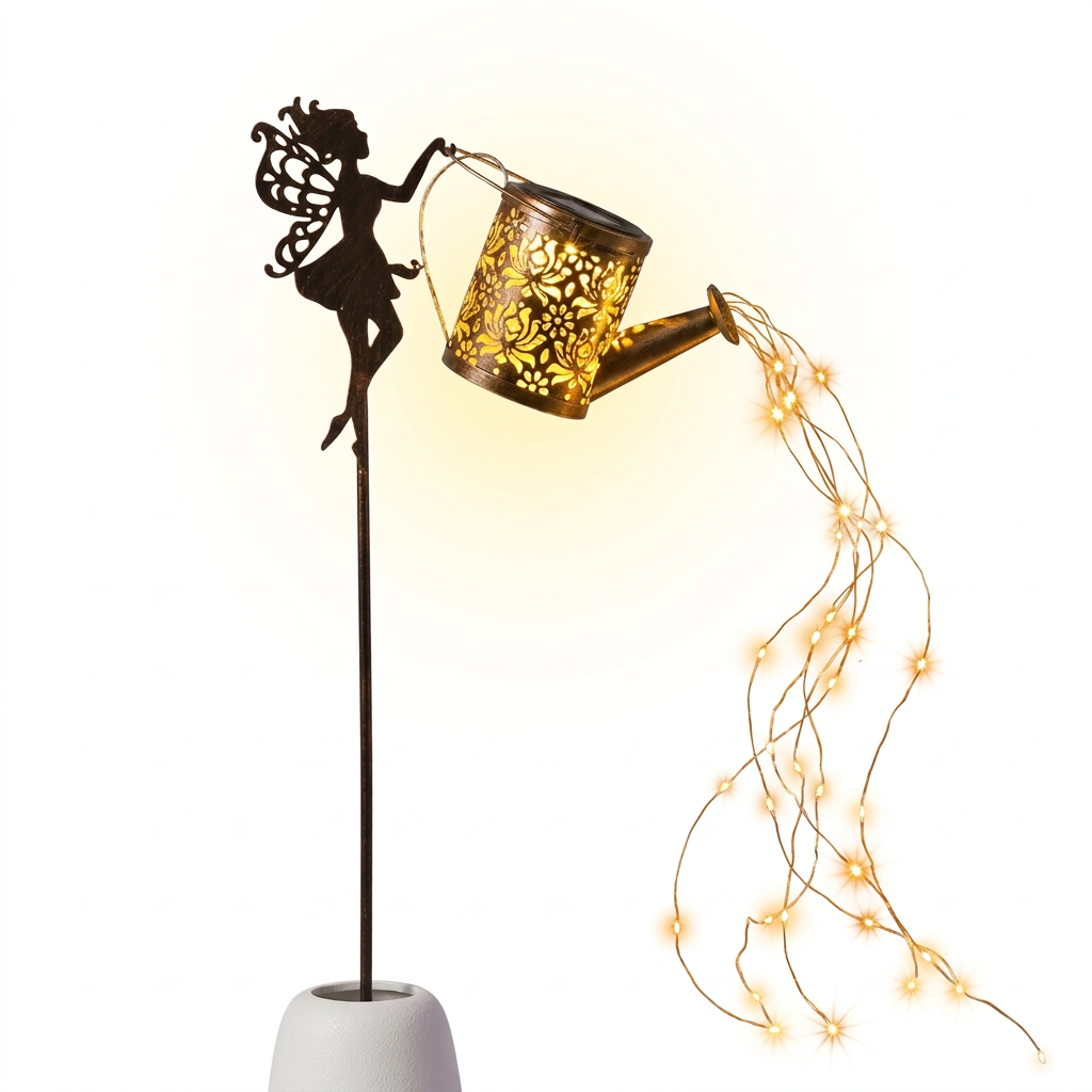 Trendbay Solar Watering Can Fairy Light 36 LED Warm White