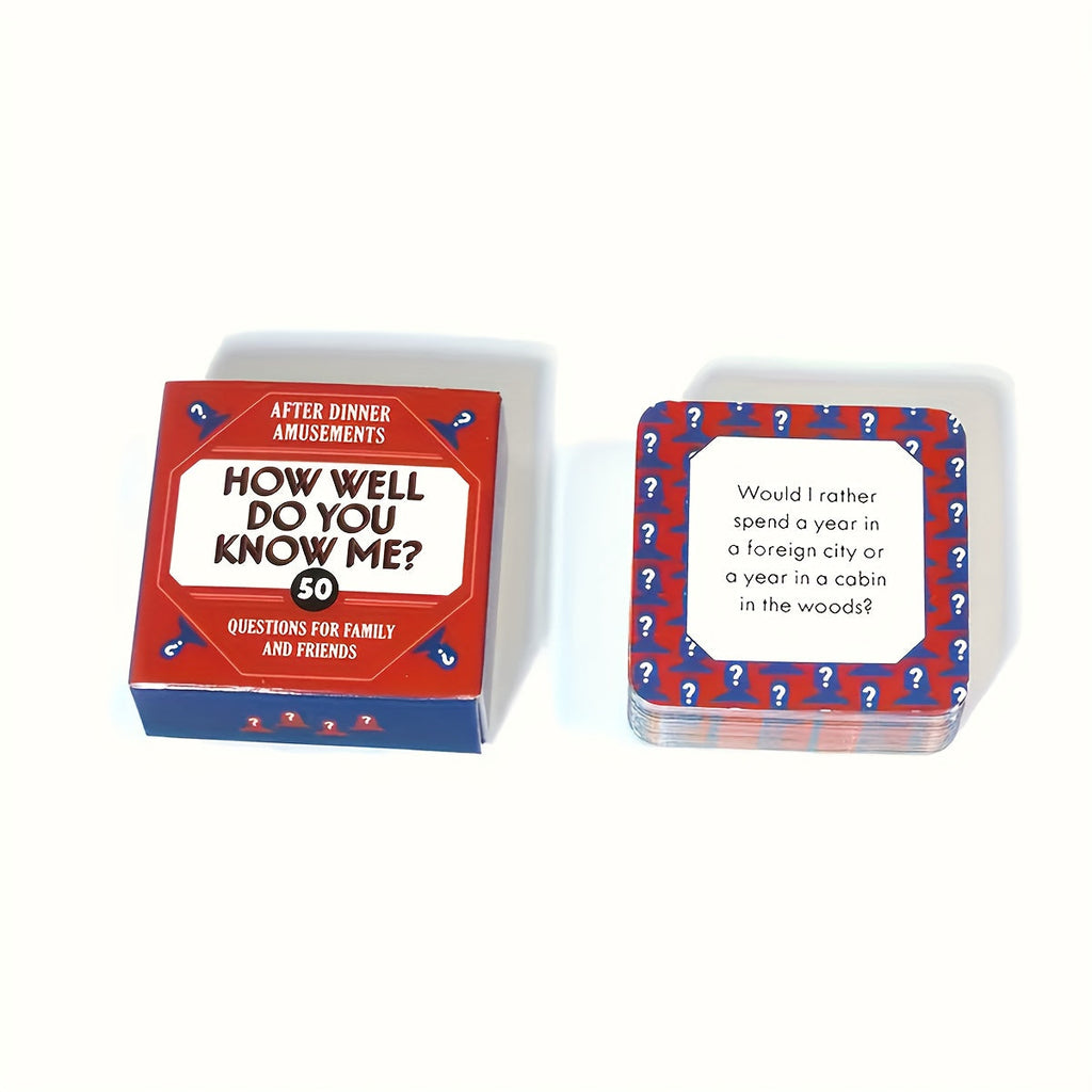 Trendbay How Well Do You Know Me? 50-Question Dinner Party Card Game for Families & Friends
