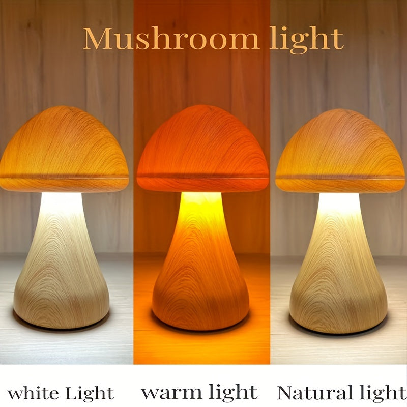 Trendbay USB Rechargeable Mushroom Lamp with Touch Control & Dimming