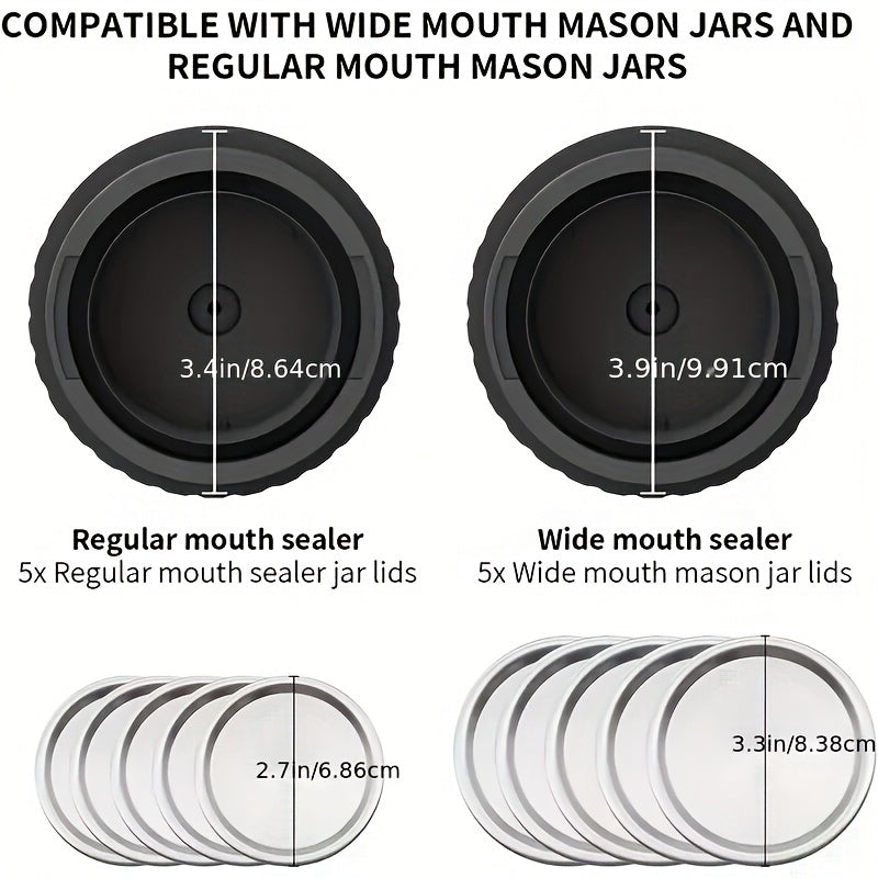 Trendbay USB Rechargeable Mason Jar Vacuum Sealer Set