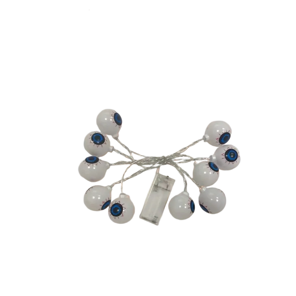 Trendbay Halloween Eyeball String Lights – 10-LED 59.06-Inch Battery-Powered