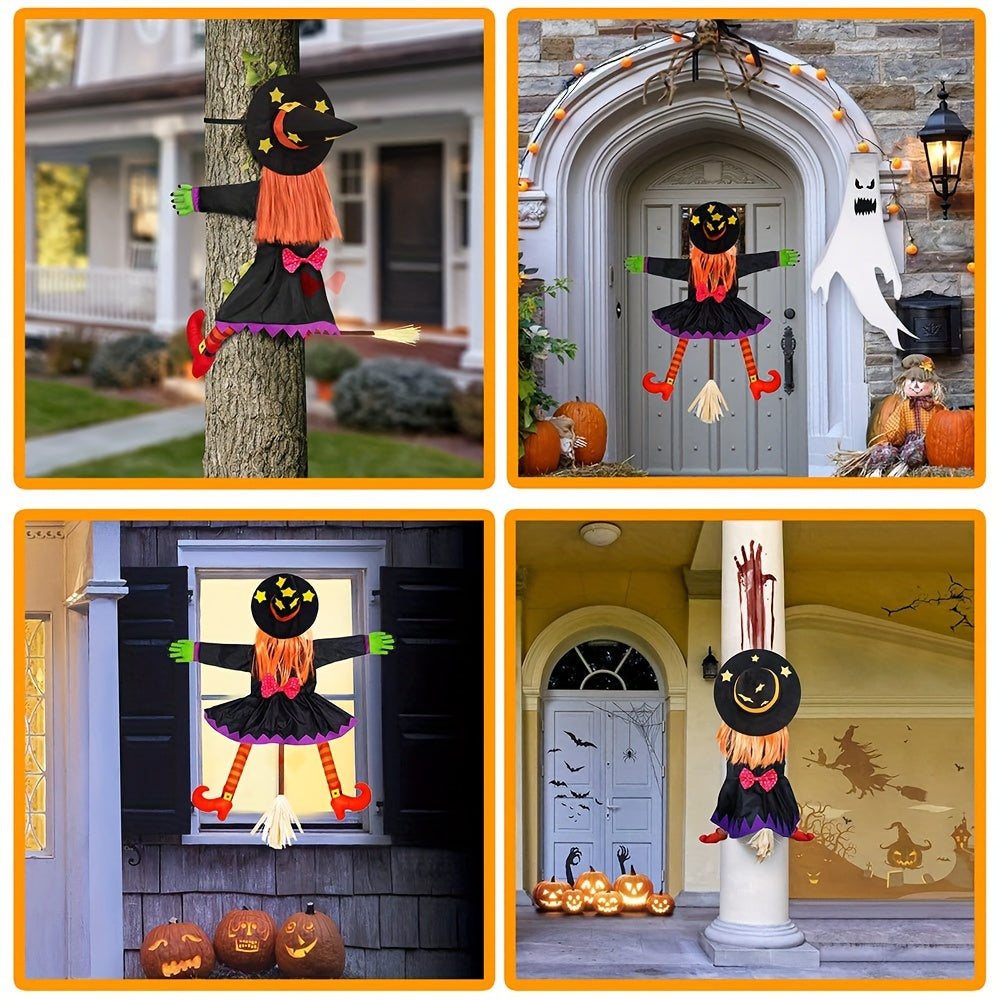 Trendbay 83 × 135CM Halloween Tree Climbing Witch Decoration