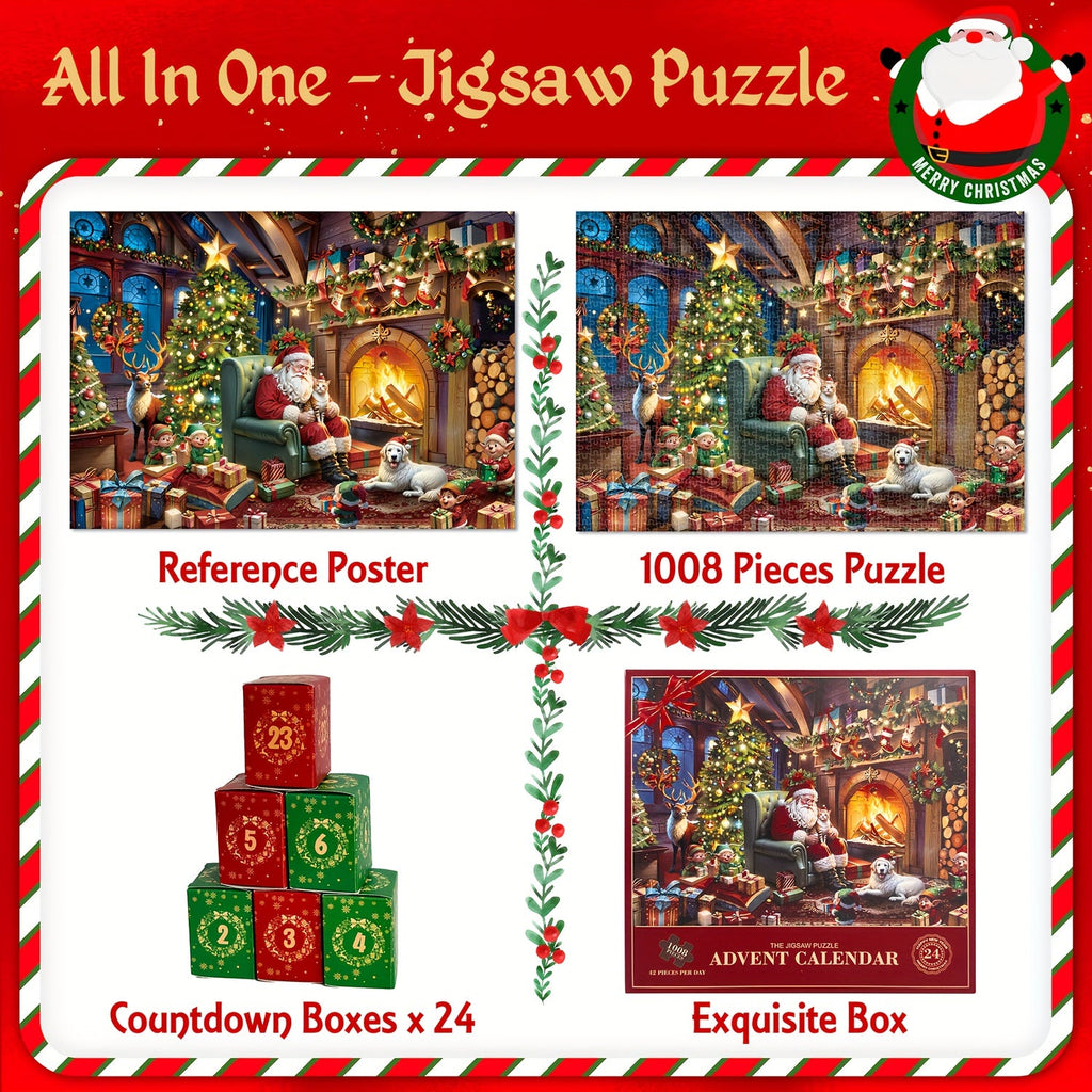 2026 Christmas Advent Calendar Jigsaw Puzzle 1008-Piece