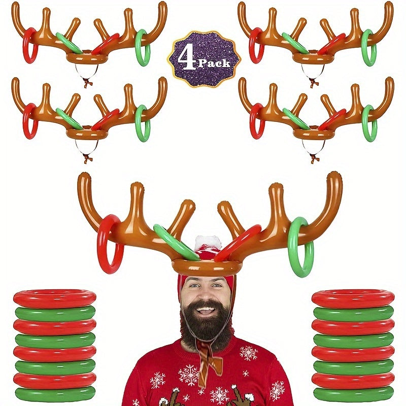 Trendbay Inflatable Antler Ring Toss Game 2-Set PVC Party Game