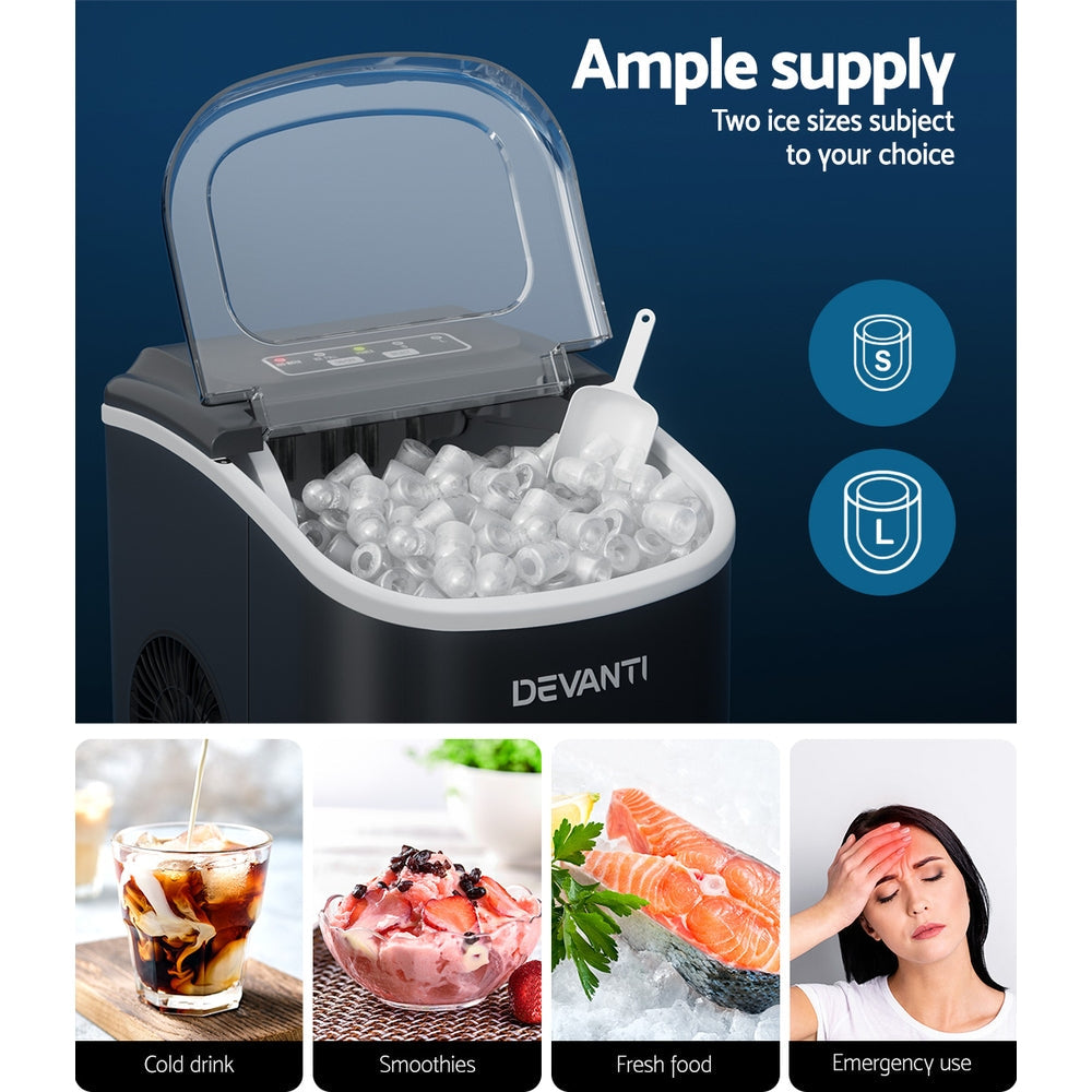 Trendbay 12kg Portable Ice Maker Machine – Self-Cleaning Countertop Ice Maker