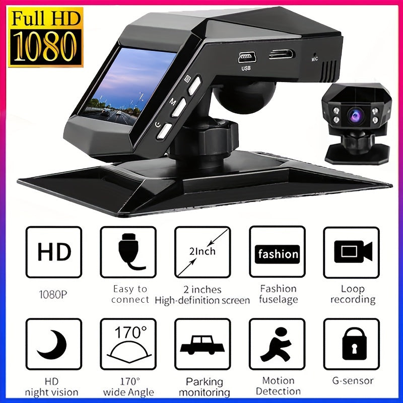 Trendbay 1080P HD Dash Cam with 170° Wide Angle