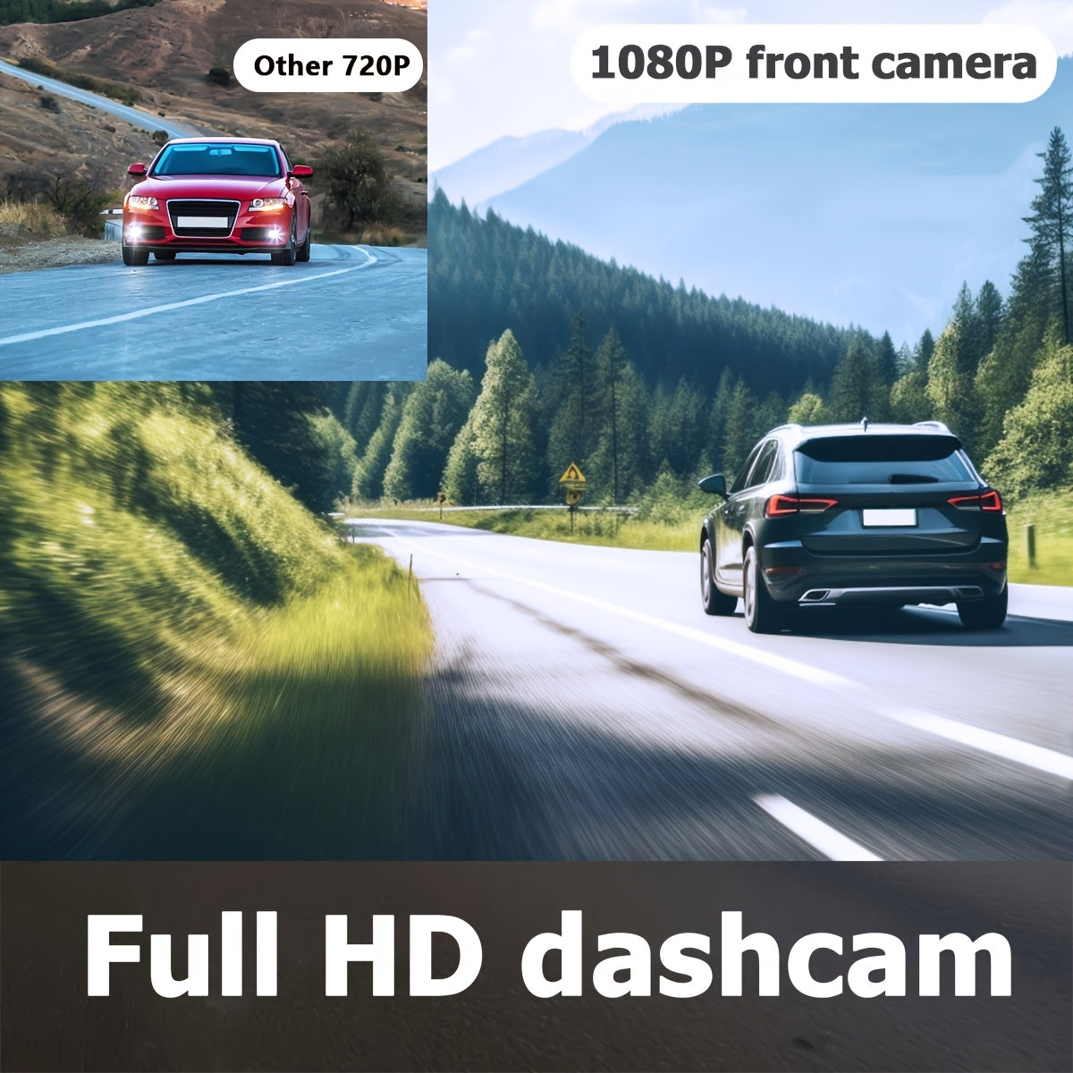 Trendbay Dual Lens Dash Cam with Night Vision