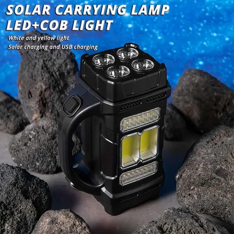 Trendbay Multifunctional Solar Rechargeable LED Flashlight