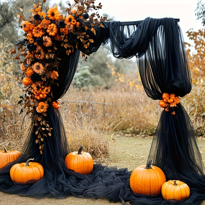 Trendbay Halloween Black Velvet Curtain – 1600 × 76CM