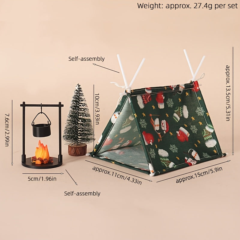Trendbay Mini Christmas Camping Tent Accessory Set of 3