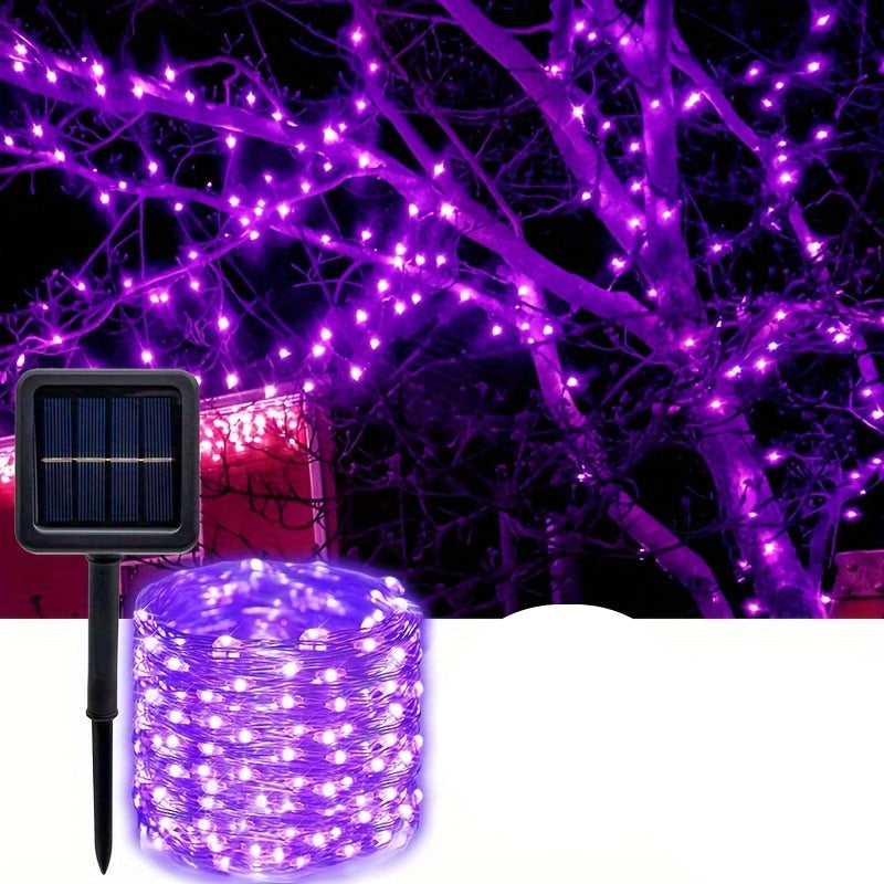 Trendbay 31.97M 300LED Purple Solar String Lights 8 Mode