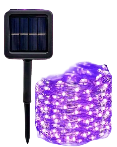 Trendbay 31.97M 300LED Purple Solar String Lights 8 Mode