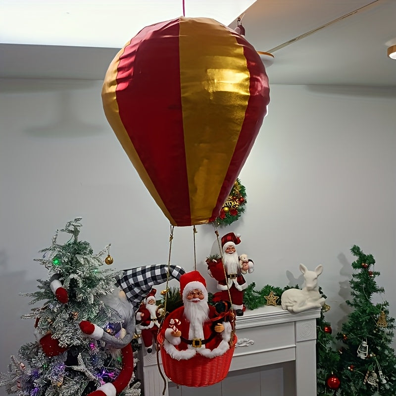 Trendbay 88.9cm Santa Claus Hot Air Balloon Christmas Hanging Decoration