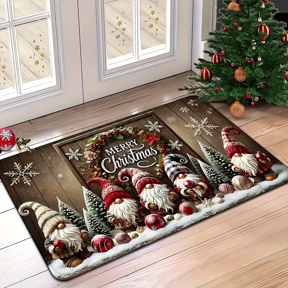Trendbay Santa Claus Christmas Doormat Non-Slip Machine-Washable