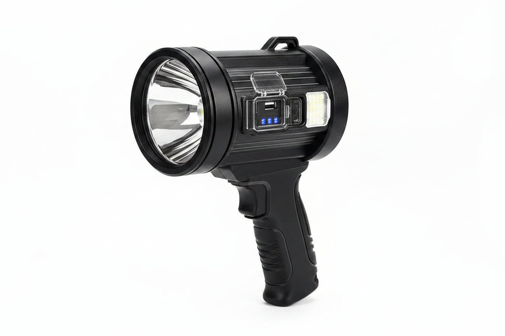 Trendbay 5000LM Handheld Searchlight – USB Rechargeable Outdoor Flashlight with 6 Modes