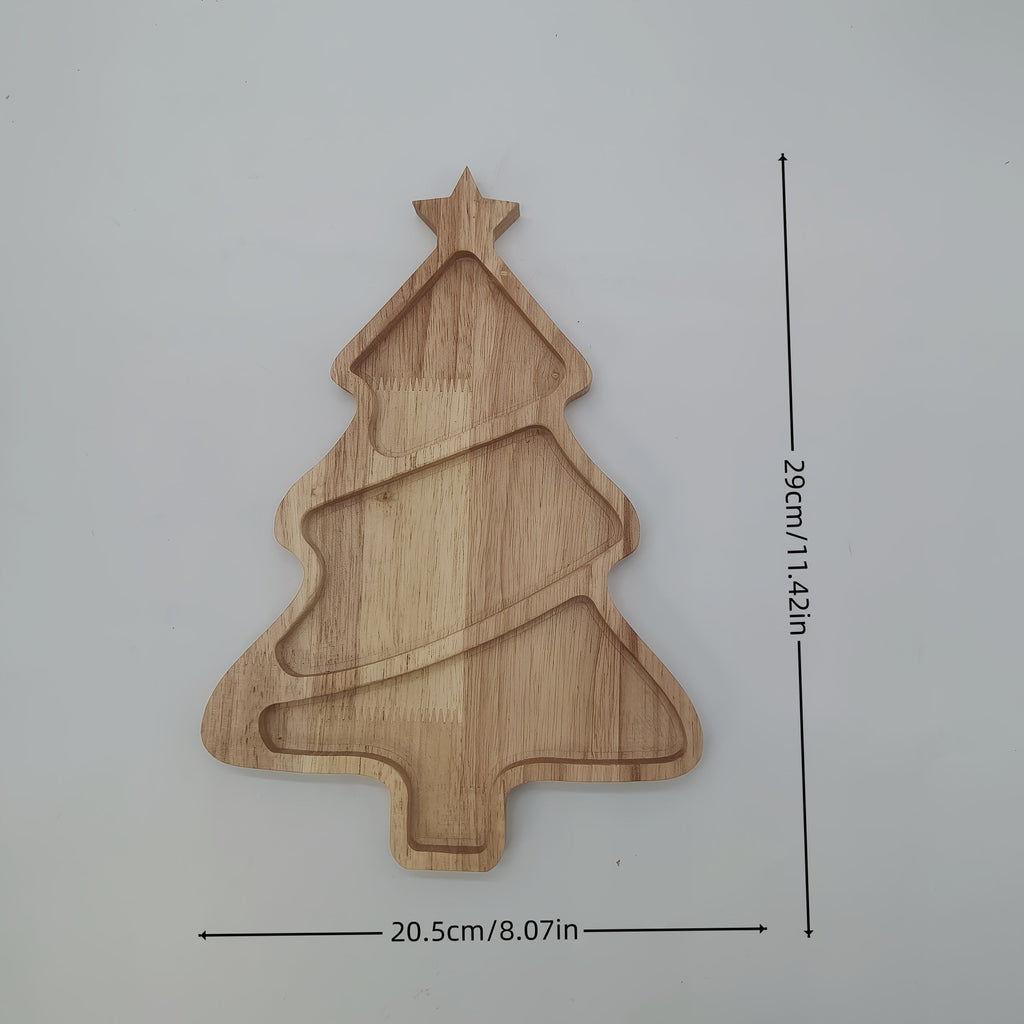 Trendbay Christmas Tree-Shaped Wooden Decorative Tray