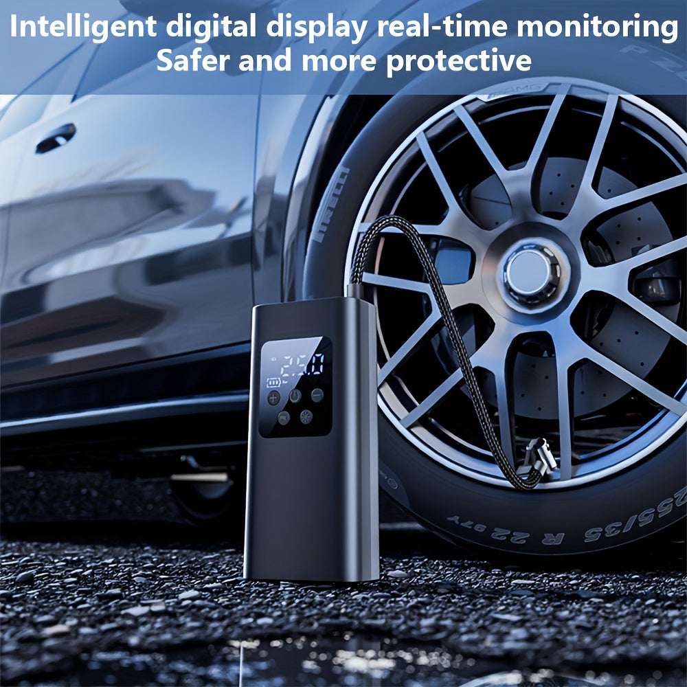 Trendbay Portable Digital Air Compressor “ Wireless Tire Inflator with LED Light