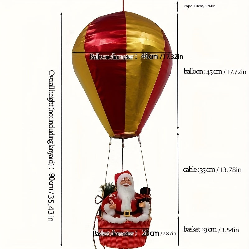 Trendbay 88.9cm Santa Claus Hot Air Balloon Christmas Hanging Decoration