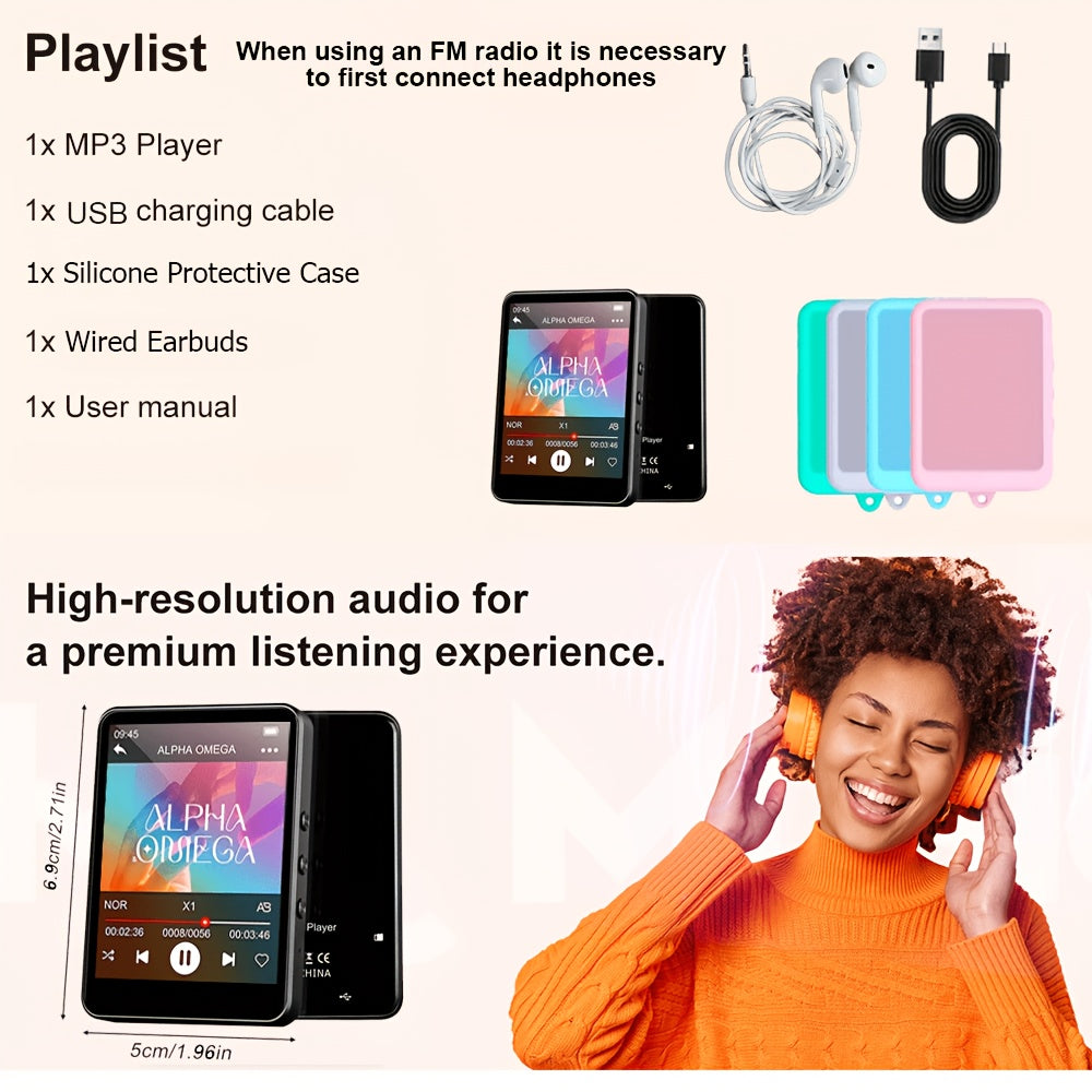 Trendbay 2.4-Inch Portable MP3 Player with Speaker