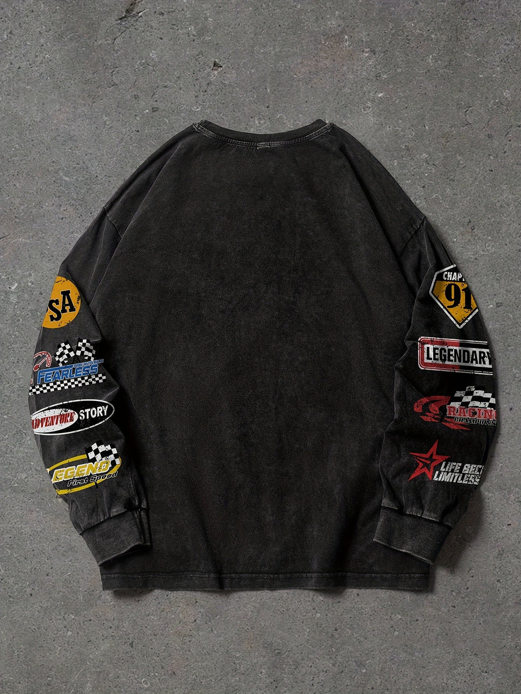 Trendbay Men's Racing Graphic Long Sleeve T-Shirt