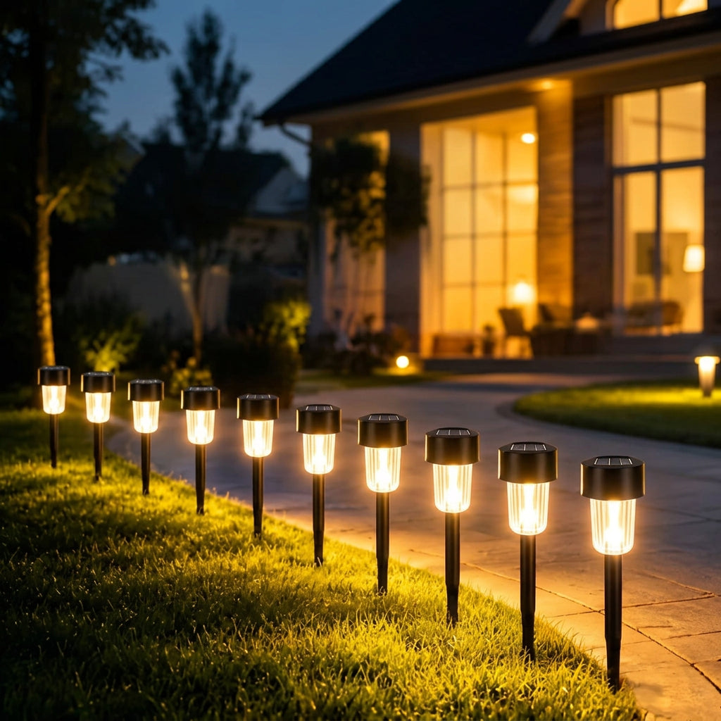 Trendbay 10-Pack Solar Garden Pathway Lights – 31.5cm