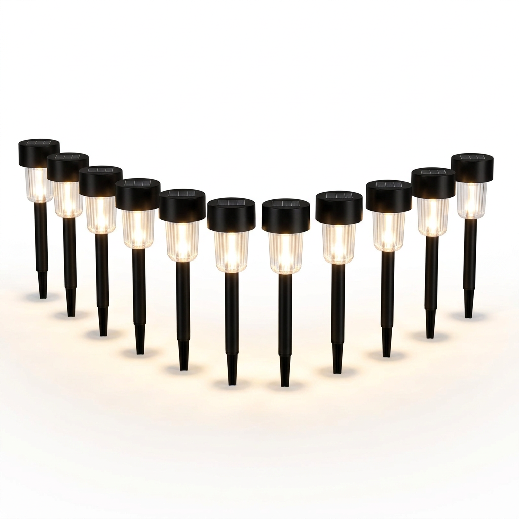 Trendbay 10-Pack Solar Garden Pathway Lights – 31.5cm