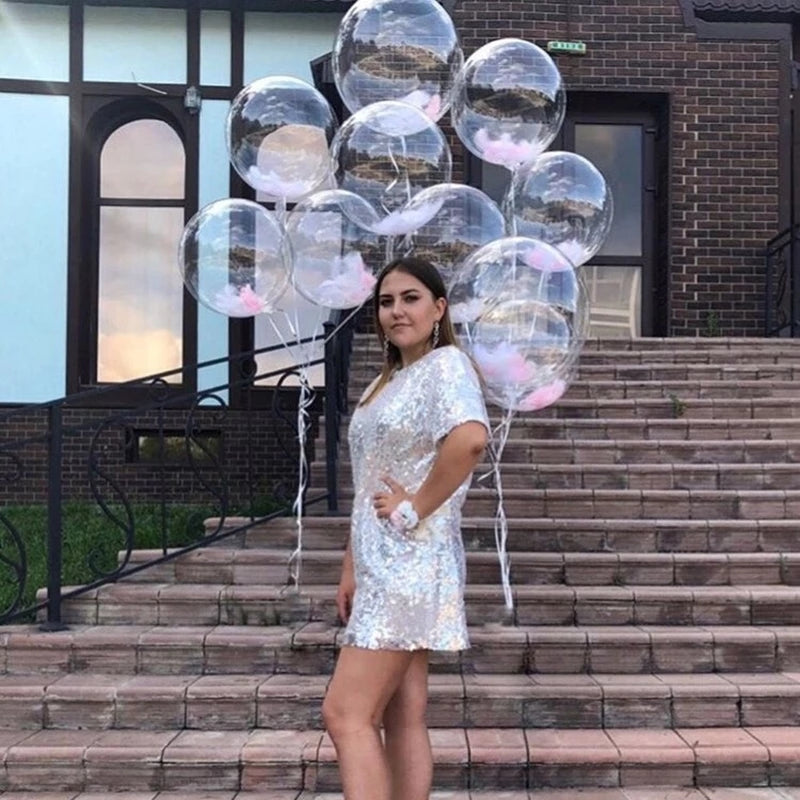 Trendbay 10pcs Transparent Bobo Bubble Balloons 18in