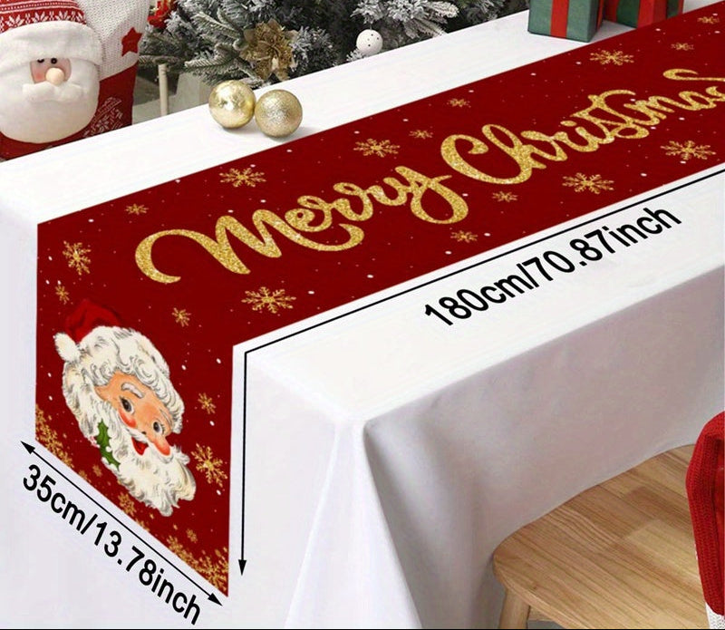 Trendbay Santa Claus Christmas Table Runner Polyester