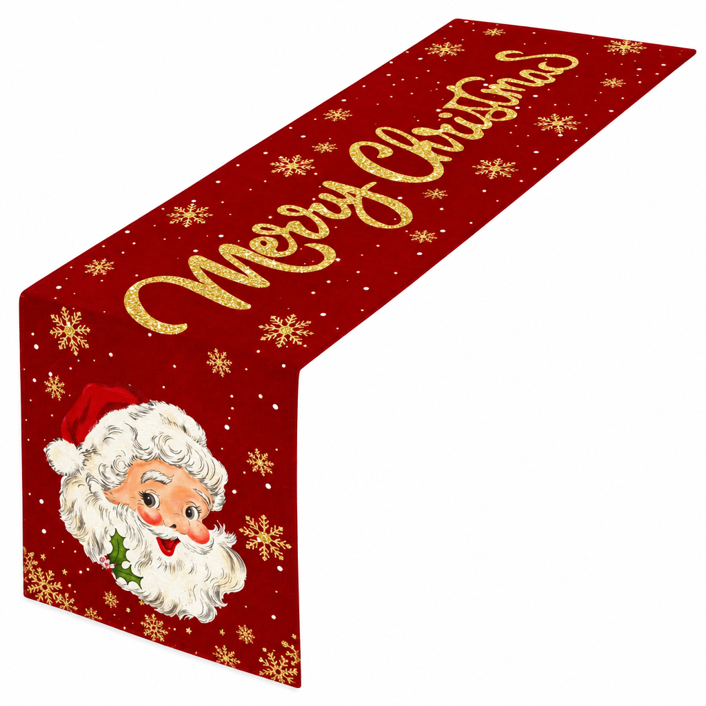 Trendbay Santa Claus Christmas Table Runner Polyester