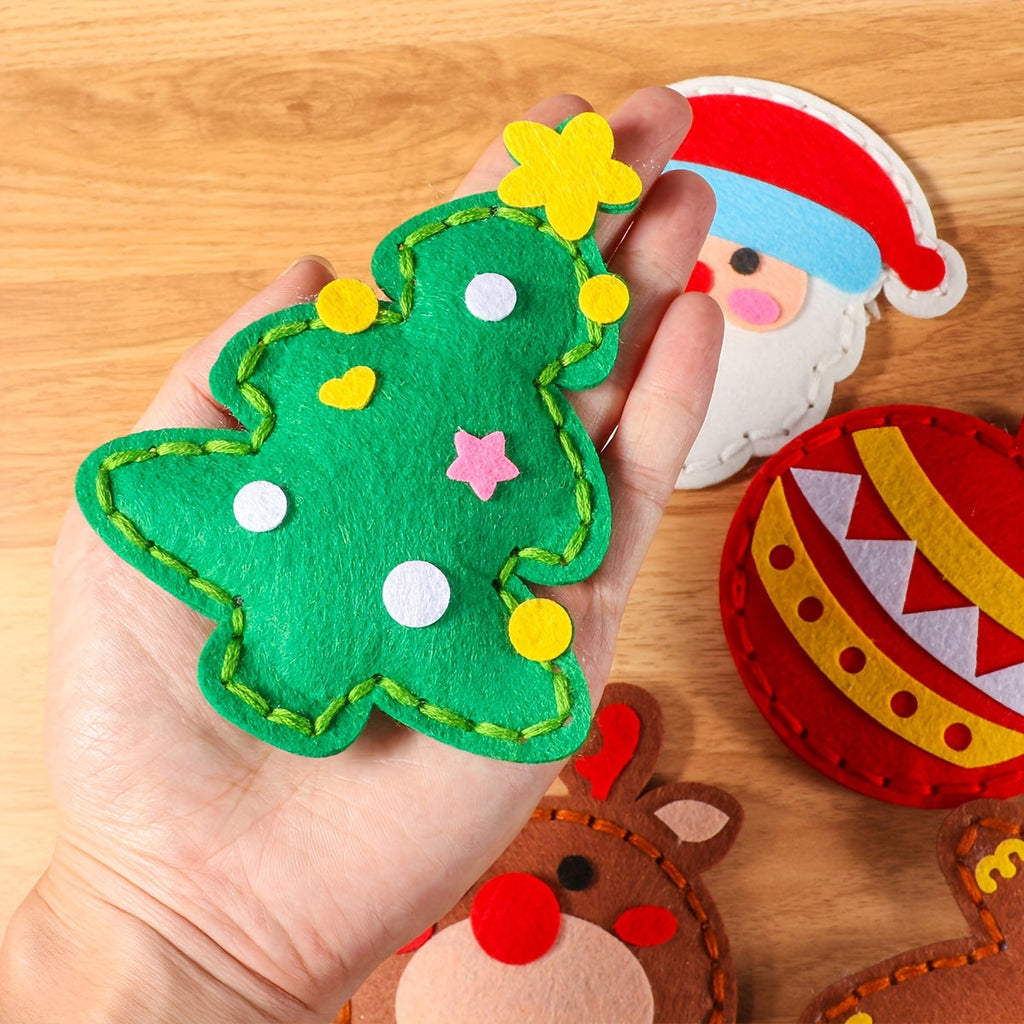 Trendbay DIY Christmas Sewing Kit for Kids Beginner Hand Sewing