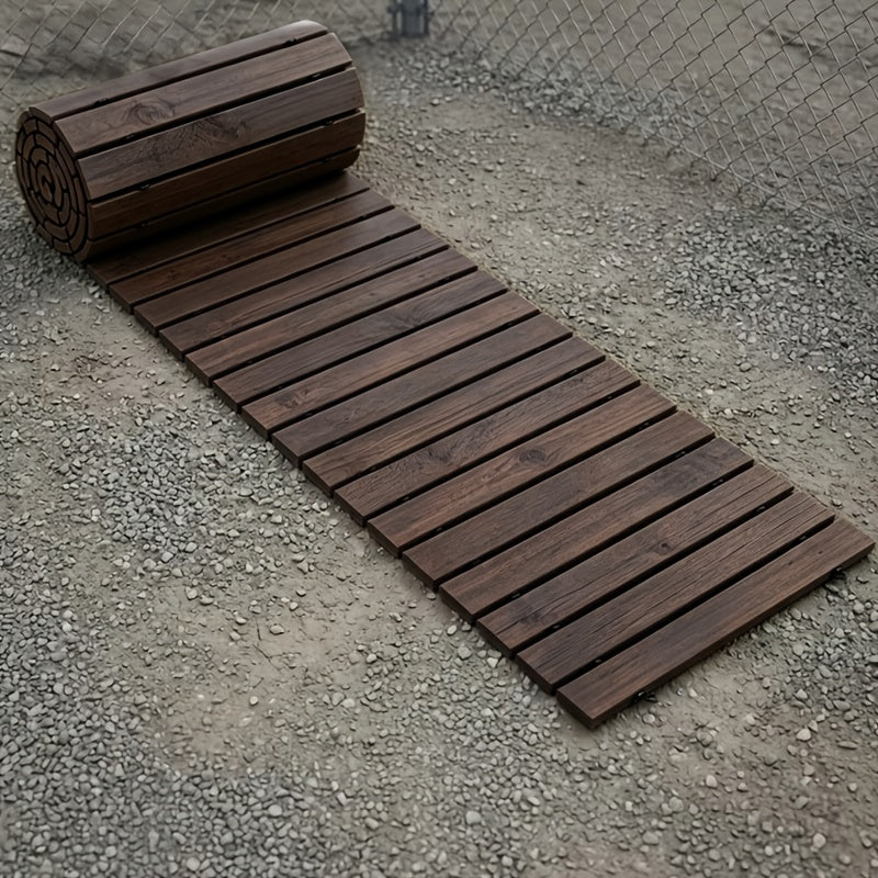 Trendbay 144-Inch Roll-Up Wooden Garden Walkway