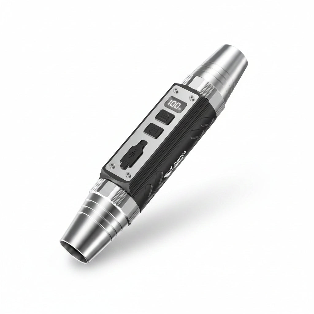 Trendbay 4-in-1 UV LED Flashlight – 365nm/369nm Rechargeable Jewelry & Gemstone Detection Light with LCD Display
