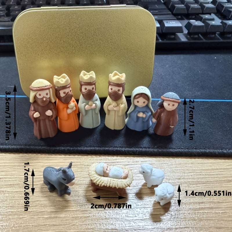 Trendbay Handcrafted Mini Christmas Nativity Scene Set