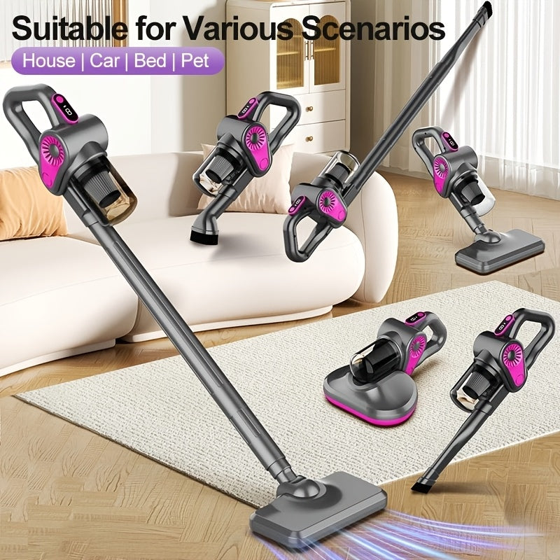 Trendbay 2-in-1 Stick Vacuum Cleaner – 45555Pa Powerful Suction, USB Rechargeable, Lightweight for Home, Car, Pet Hair & Wet/Dry Cleaning