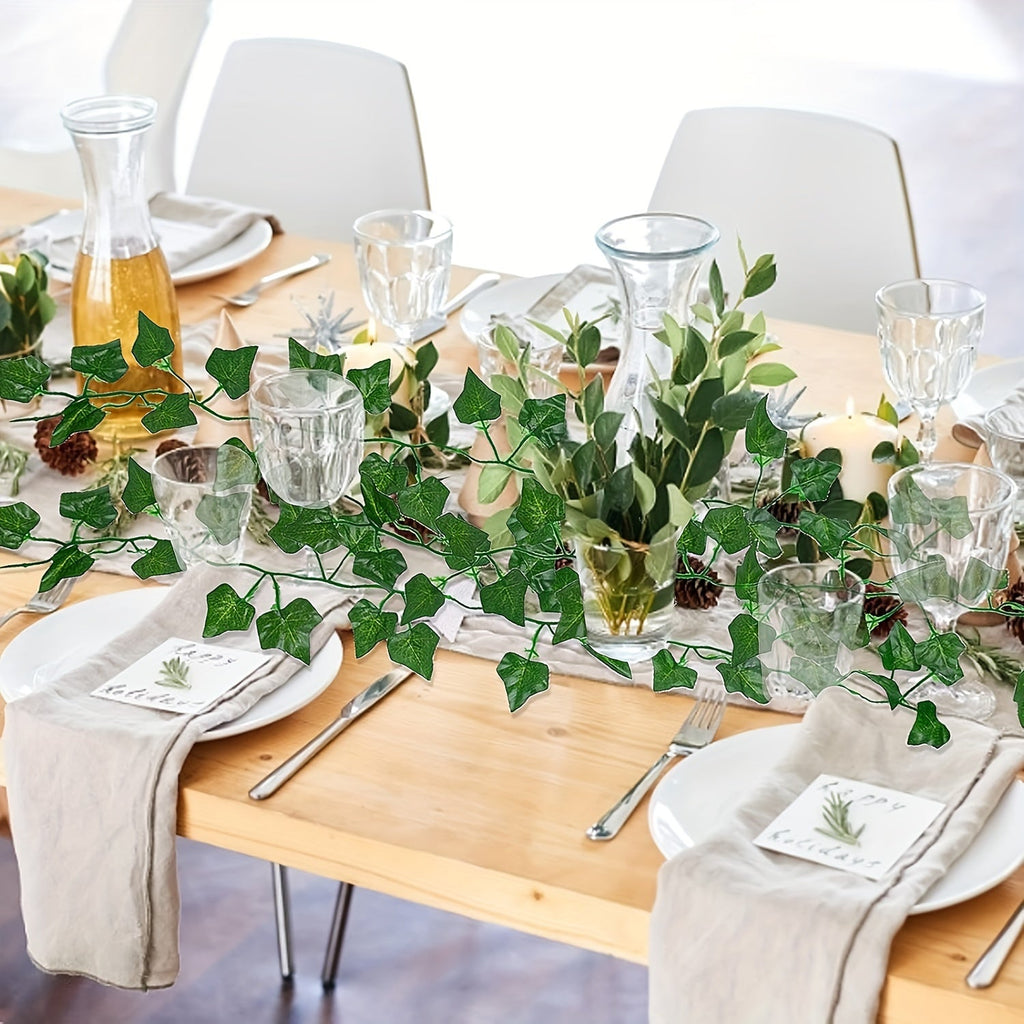 Trendbay 12pcs Artificial Ivy Vine Garland Set 120cm Green Leaf
