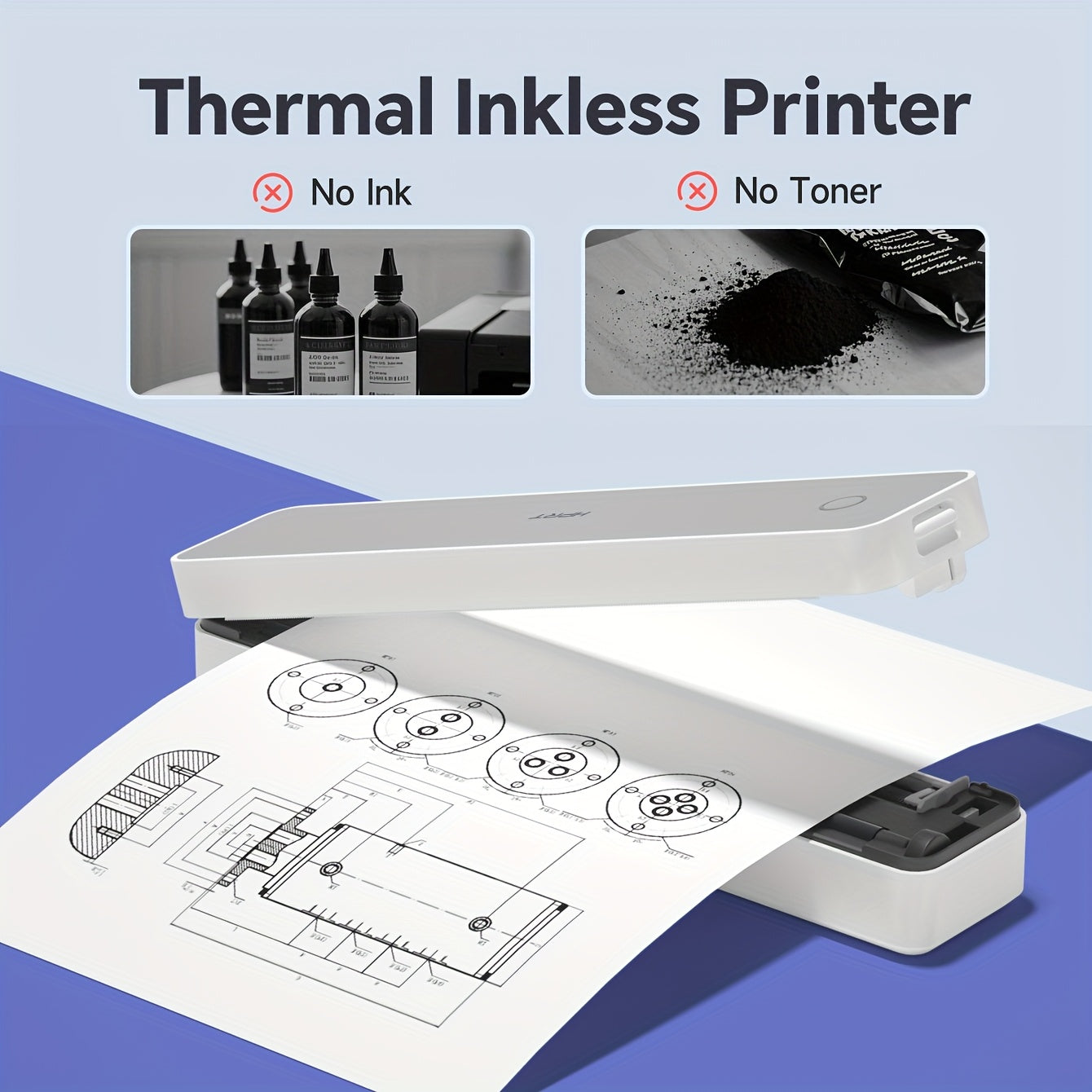 Trendbay MT610 Portable Wireless Thermal Printer