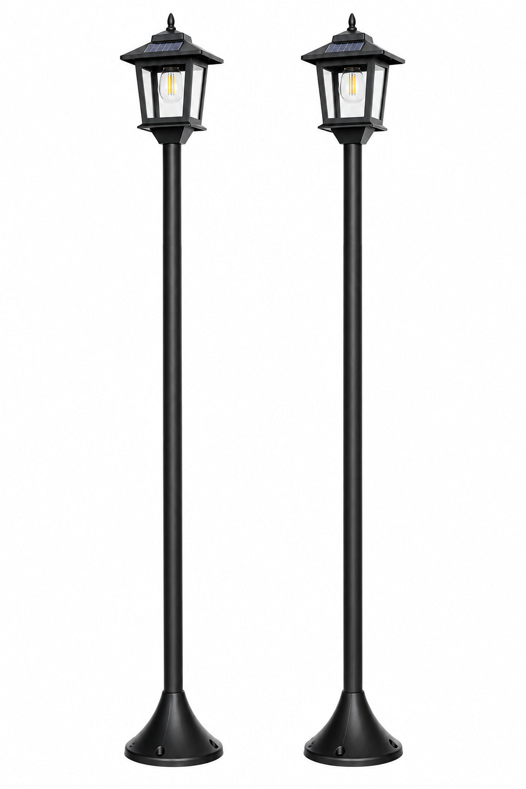 Trendbay 2pcs Solar Outdoor Lamp Posts Adjustable