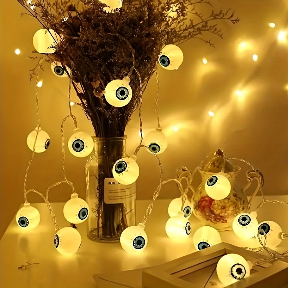 Trendbay Halloween Eyeball String Lights – 10-LED 59.06-Inch Battery-Powered