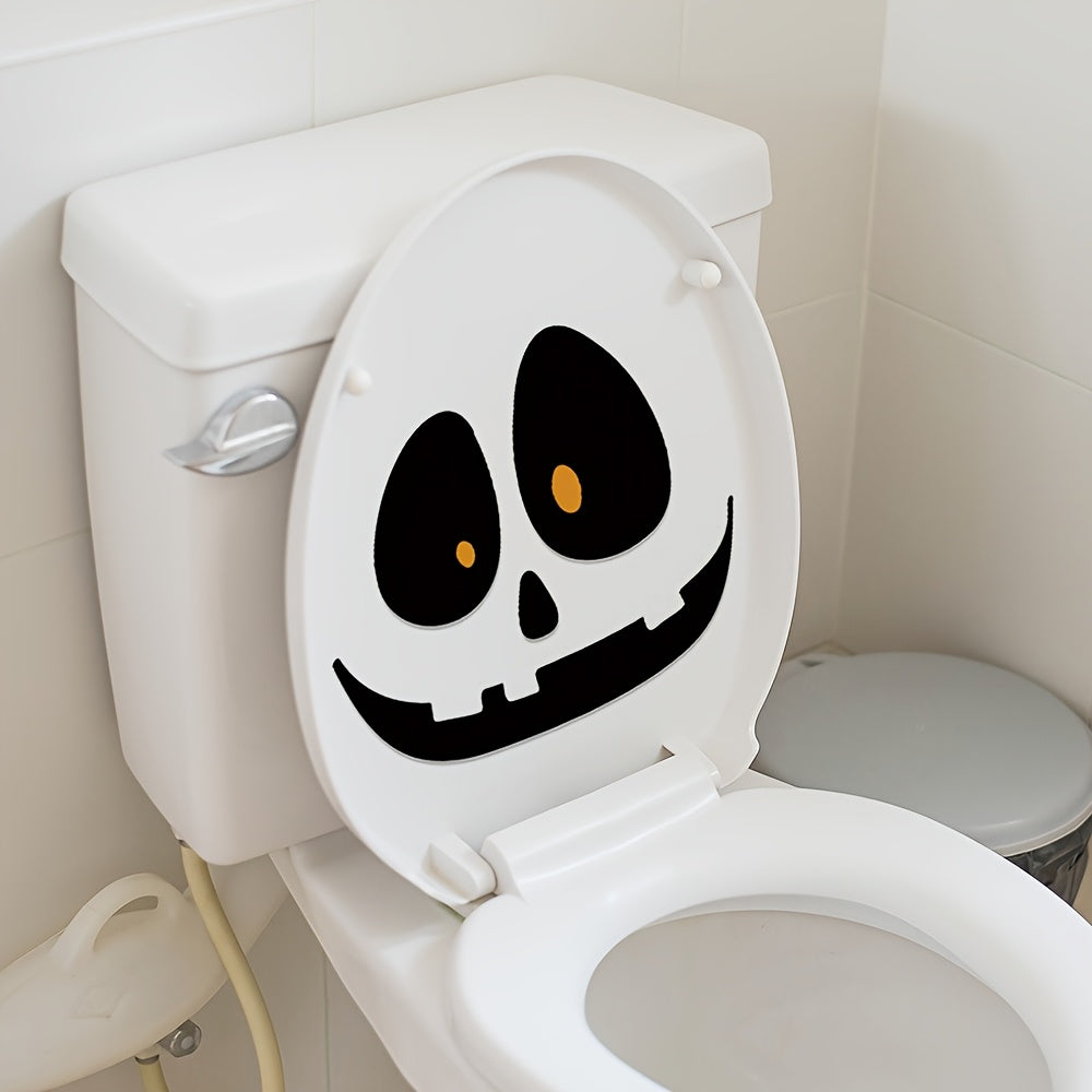 Trendbay Halloween Skull Toilet Lid Sticker – Self-Adhesive Removable