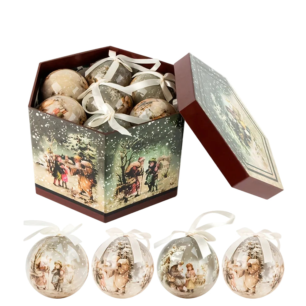 Trendbay 14-Piece 7.5CM Traditional Round Christmas Ball Ornaments