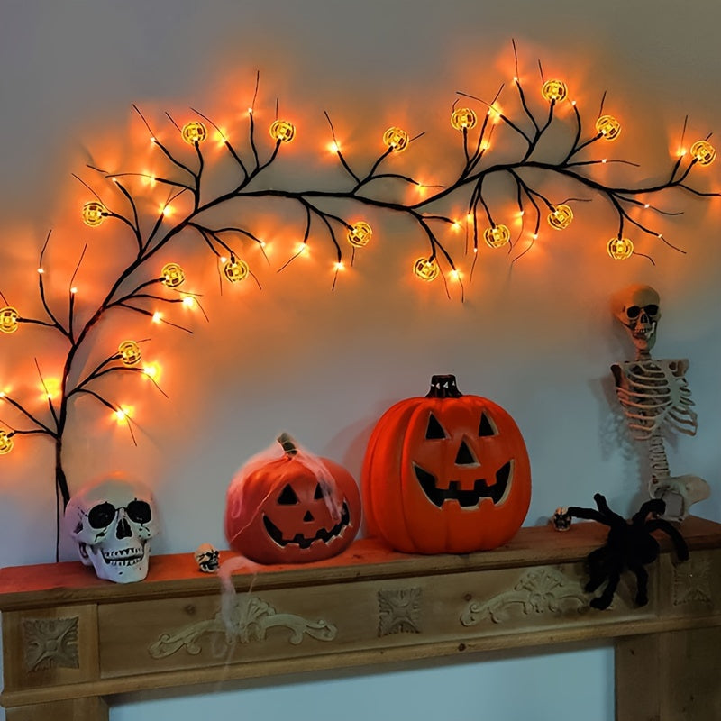 Trendbay 6FT 54-LED Pumpkin Vine String Lights – Orange Acrylic