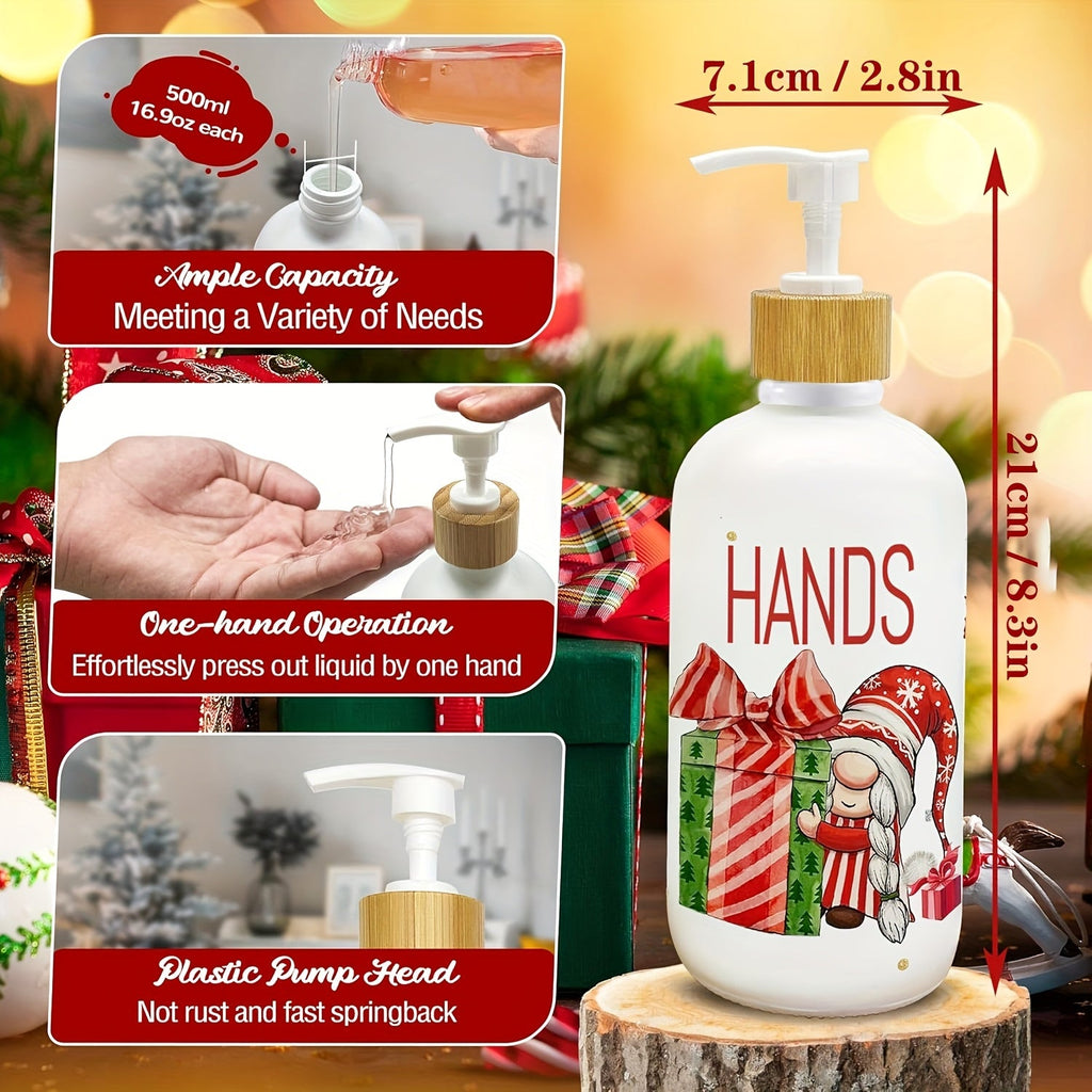 Trendbay Christmas Gnome Soap Dispenser Set with 1 Tray