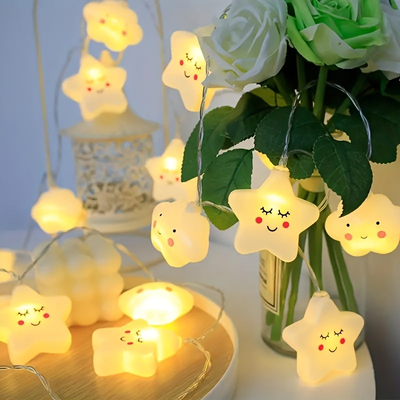 Trendbay Cloud & Star String Lights Battery-Powered 200CM
