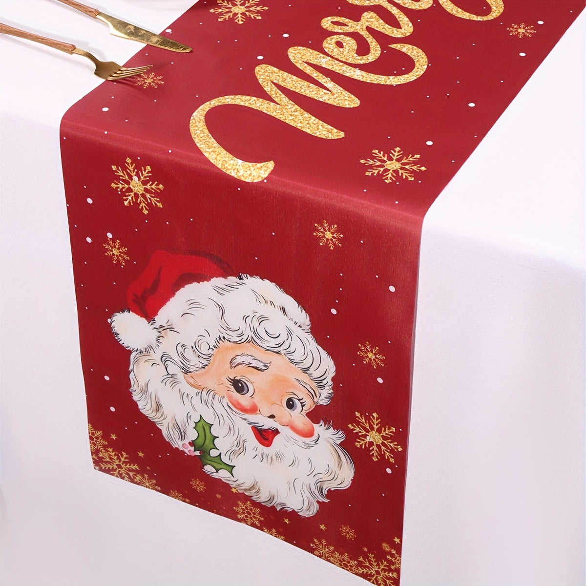 Trendbay Santa Claus Christmas Table Runner Polyester