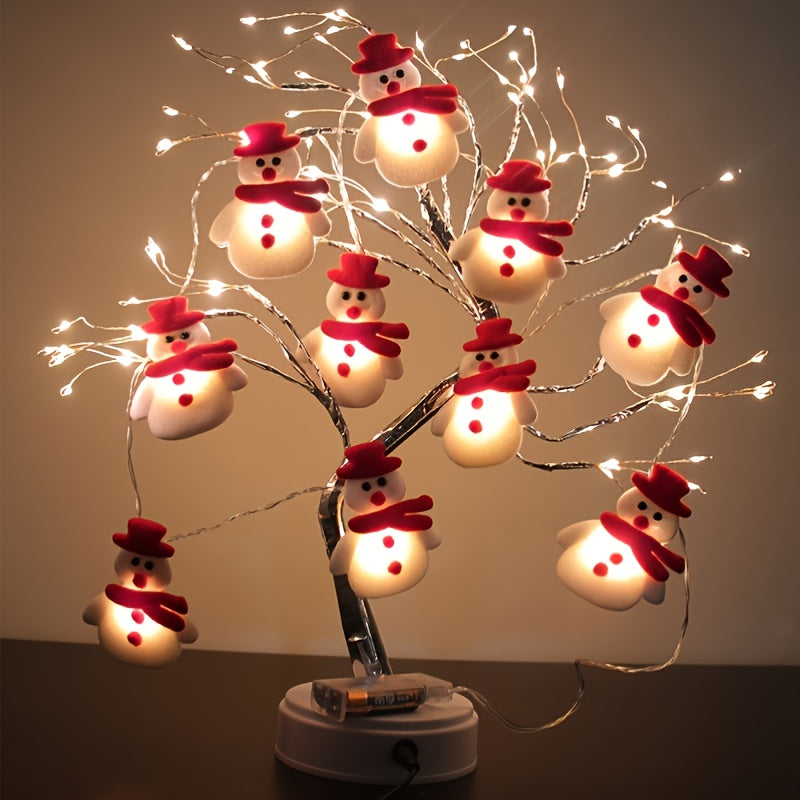 Trendbay LED Christmas Snowman String Lights 3m Plush Snowman Fairy