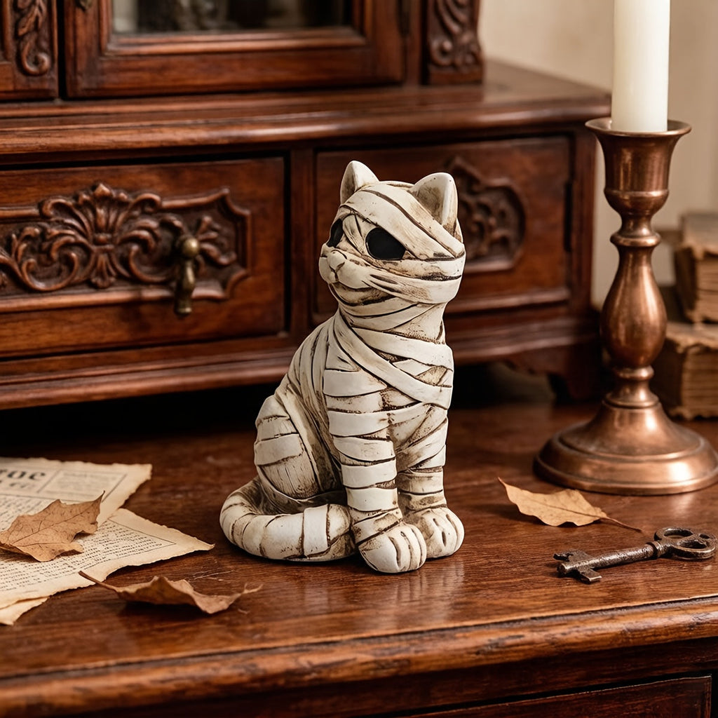 Trendbay 9CM Egyptian Retro Mummy Cat Resin Ornament - Sculpture