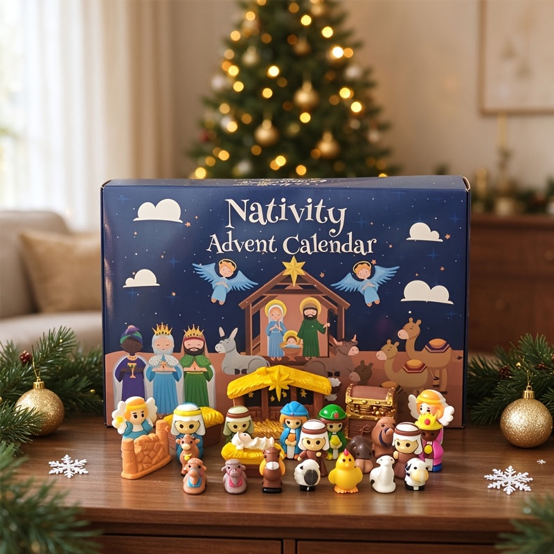 Trendbay 2026 Nativity Advent Calendar 24-Day Christmas Countdown