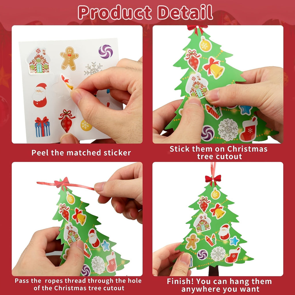 Trendbay Christmas Tree Craft Kit for Kids DIY Holiday Art 8-Set