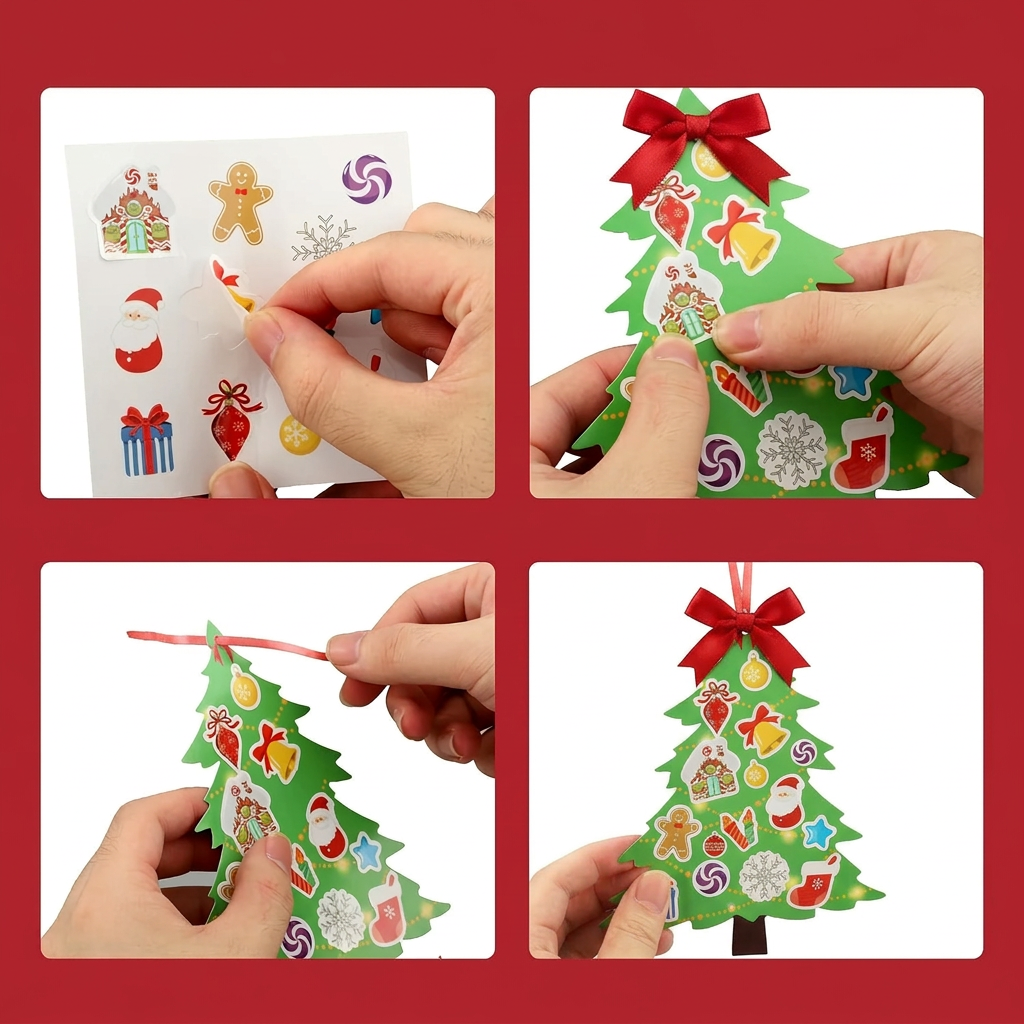 Trendbay Christmas Tree Craft Kit for Kids DIY Holiday Art 8-Set